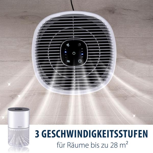 Effizienter 50W Luftreiniger mit HEPA & Ionisator: 240m³/h, edles Design, entfernt Staub, Pollen und unangenehme Gerüche
