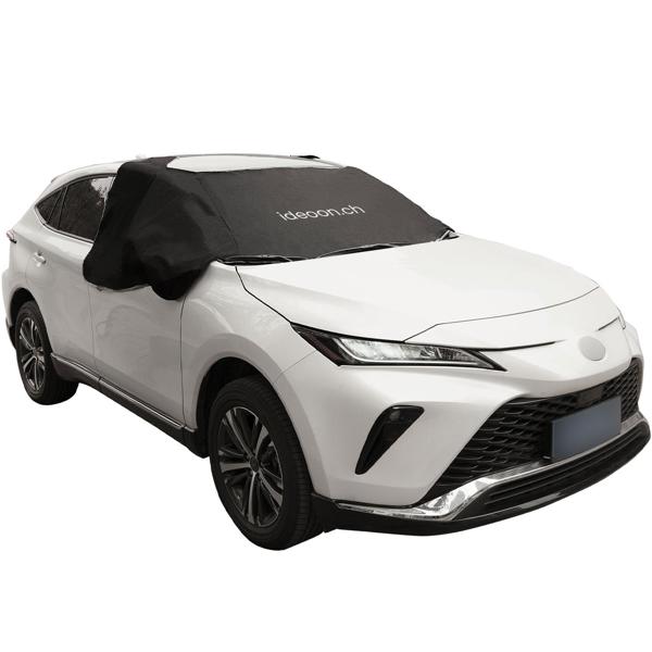 Autoscheibenabdeckung für die Windschutzscheibe, Magnet-Befestigung, 270 x 94 cm, Schützt auch Seitenscheiben, Spiegel und Schloss vor Eis und Schnee