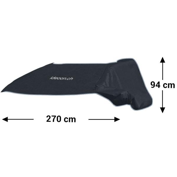 set di 3 copriparabrezza per auto con protezione dei finestrini laterali, fissaggio magnetico, 270 x 94 cm