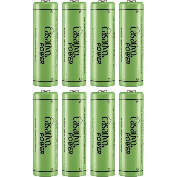 Batterie AA Ricaricabili Al Litio 3000 MWh Con Caricabatterie – 1,5V, Custodia Integrata, Lunga Durata