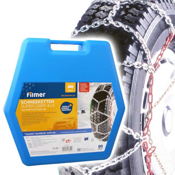 Snow chains 16mm, Super-Gripp 4x4, 15“-19“, 215-255 mm