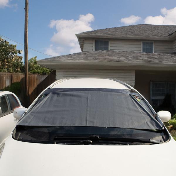 set of 2 windshield covers with magnetic strips, 145 x 70 cm, foldable