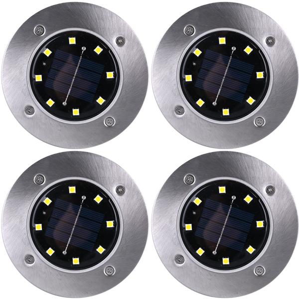 Elegant set of 16 solar ground spotlights 200lm IP44 with ground spike: Bright outdoor light for garden & path - Create safety & light accents