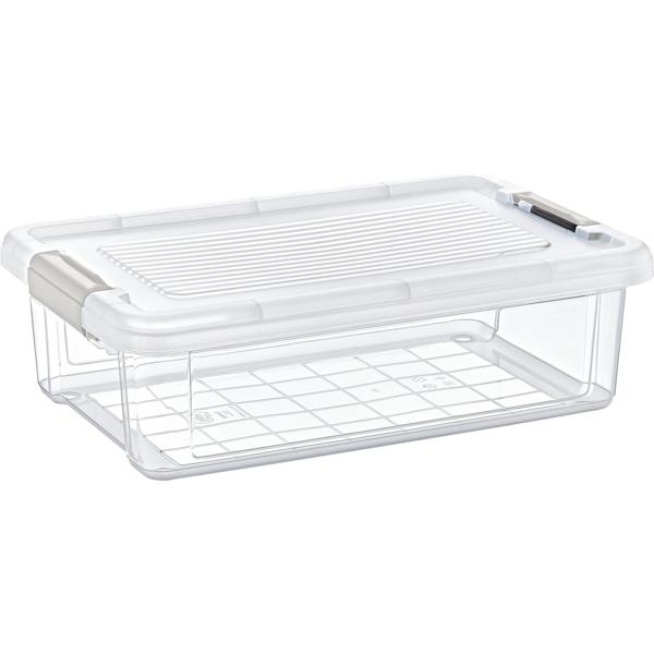 set of 2 storage boxes, 6 l, transparent