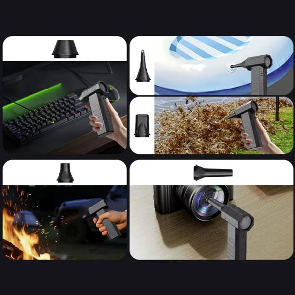 Powerful cordless high performance blower – Electric compressed air spray replacement for dust removal on PC, keyboard, sofa & car, 80 W