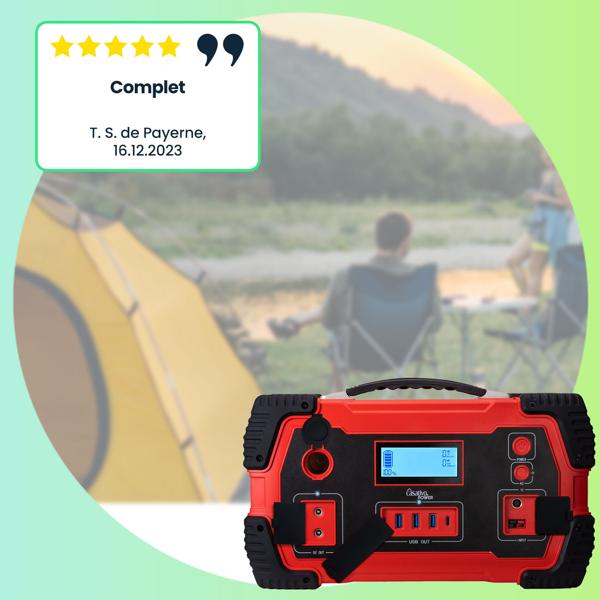 Station Électrique Portable - Générateur Solaire 800 Wh avec Panneau 110 W Monocristallin - Idéal Camping, Plein Air, Coupures - USB 230V 12V