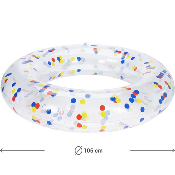 Colorful swim ring, Ø105 cm: stable & perfect water fun for pool & lake