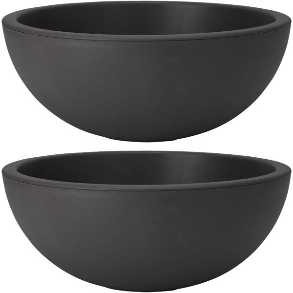 set of 2 plant bowls, anthracite, flower pot, Ø 40 cm