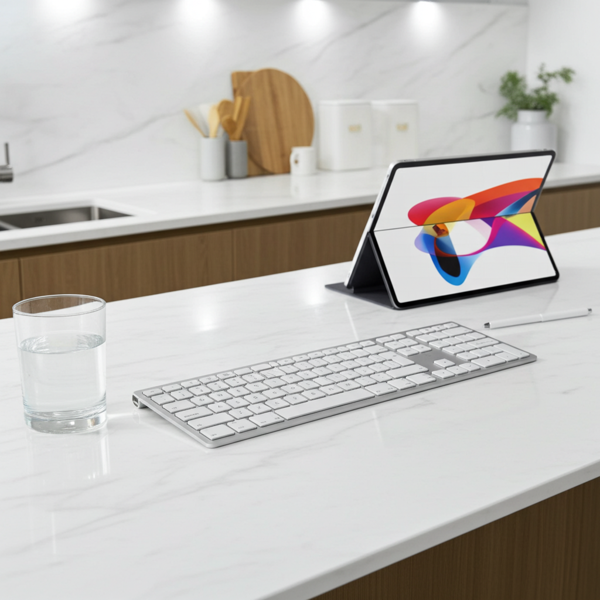 Elegant wireless keyboard - CH Edition aluminum: Wireless Bluetooth Switzerland QWERTY keyboard - compatible with Mac, Macbook, iPad, notebook & desktop PC