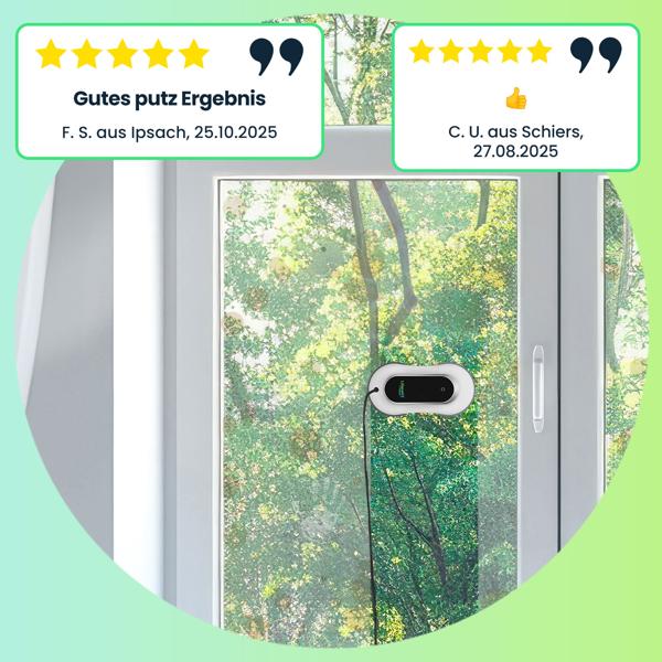 Effizienter Fensterputz Roboter mit Sprühfunktion: Reinigt Fenster automatisch & streifenfrei, bequeme Bedienung per Fernbedienung, Ihr Helfer für saubere Fenster