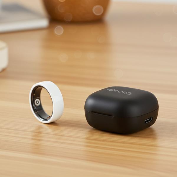 Smart-Ring, weiss, Keramik, inkl. Ladebox, Grösse 60: Dein Fitness & Schlaf Tracker – Elegant und ein smarter Begleiter für ein aktives Leben