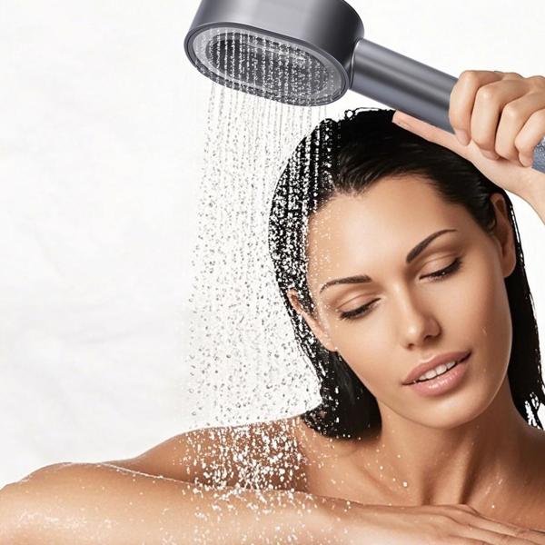 3-in-1 shower head with 2x water filter: Wellness shower head for your spa experience and healthy skin