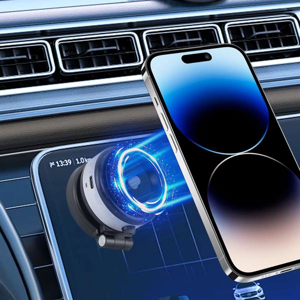 Ultra-Starker Magnetischer Smartphone-Halter mit elektrischem Vakuum-Saugnapf - Super Halt – Sicherer & mobiler Smartphone-Halter für Auto, Küche & Schreibtisch