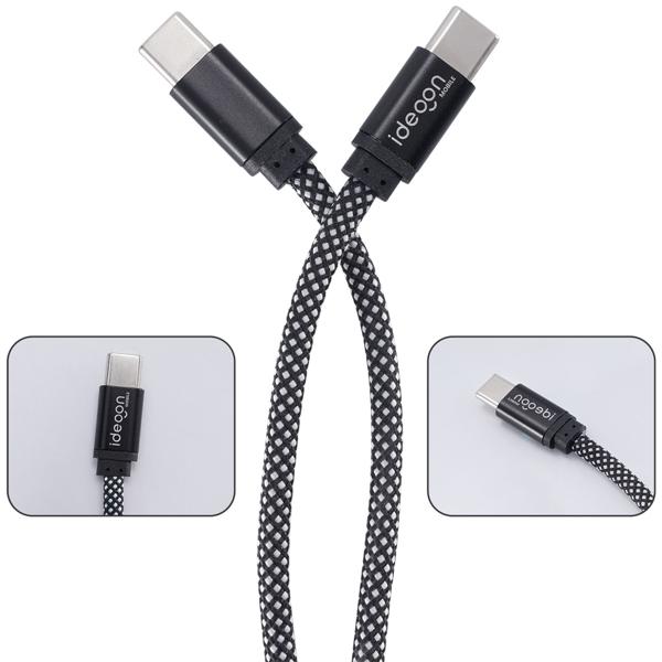 set of 3 USB-C charging cables 100W, 2m: Magnetic retractable function, fast & knot-free - reliable for Samsung, Xiaomi, iPad, iPhone, notebooks and much more.