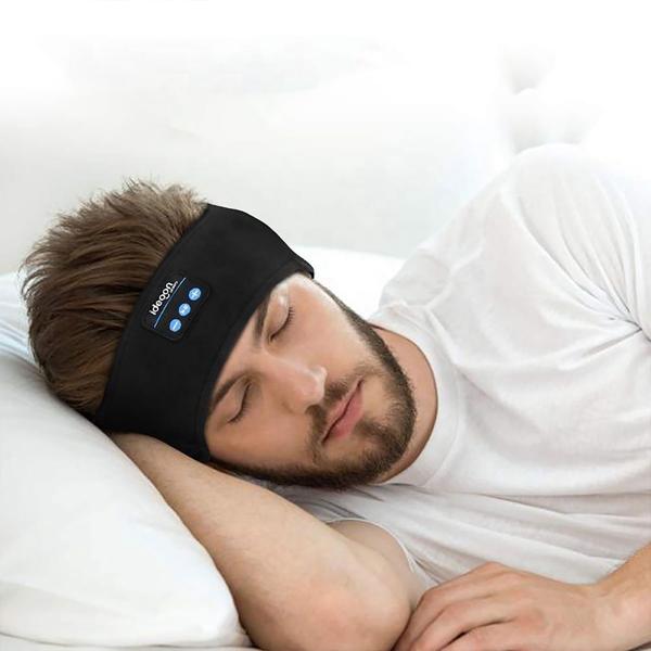 Bandeau audio Bluetooth 5.4 – casque de sommeil, fonction mains libres et commande vocale, noir – pour sport, nuit et voyages