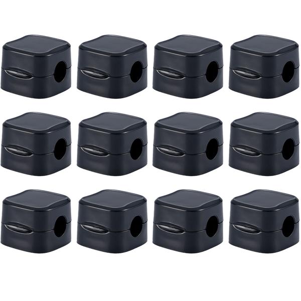 12er-Set Kabelorganizer mit Magnetclip, schwarz: Schreibtisch-Kabelhalter, selbstklebend & flexibel – Nie wieder Kabelsalat im Büro & Zuhause