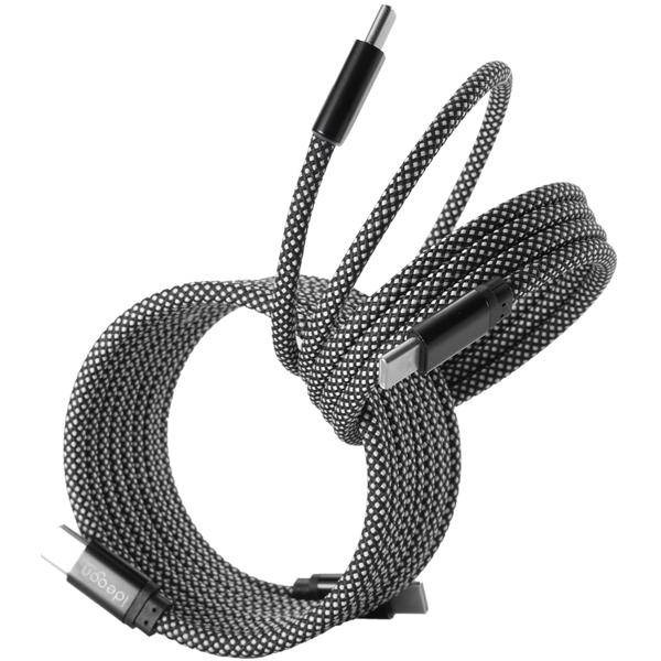 set of 2 USB-C charging cables 100W, 1m: Magnetic retraction function, fast & knot-free - reliable for Samsung, Xiaomi, iPad, iPhone, notebooks and much more.