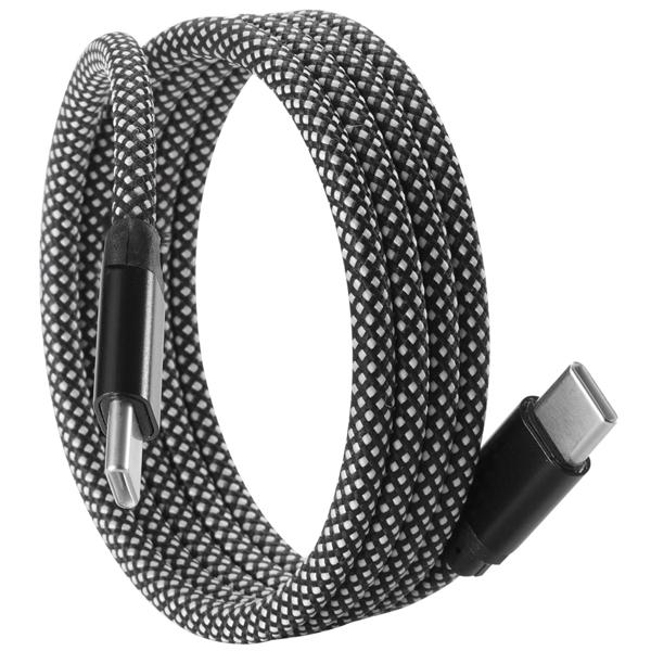 set of 3 USB-C charging cables 100W, 2m: Magnetic retractable function, fast & knot-free - reliable for Samsung, Xiaomi, iPad, iPhone, notebooks and much more.