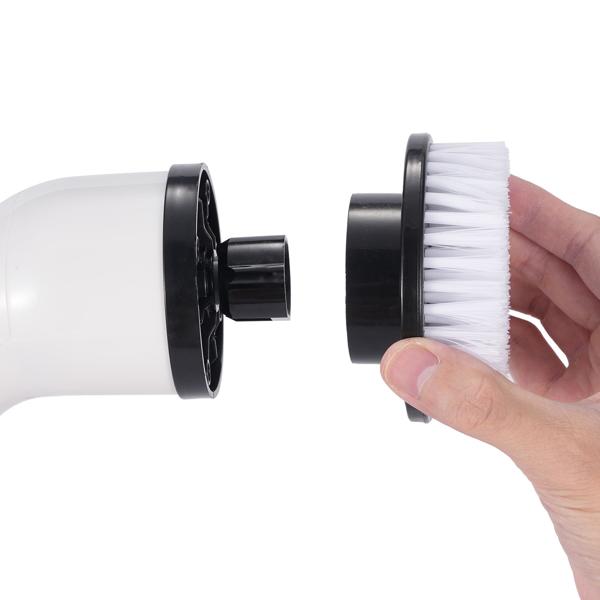 Electric cleaning brush with 9 brush heads, telescopic handle, rechargeable battery, 7.2 watts - Cordless & powerful - For effortless cleaning of bathrooms, kitchens & outdoor areas