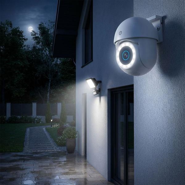 PTZ-Überwachungskamera für den Aussenbereich, 3MP Full HD, IP65, 355°PAN & 105°TILT, Aussenkamera mit Bewegungssensor, Nachtsicht, Sirene