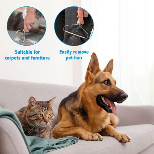 Tierhaarentferner für Kleidung & Polstermöbel: Effektive Fusselbürste gegen Hunde- & Katzenhaare – Für ein haarfreies Zuhause
