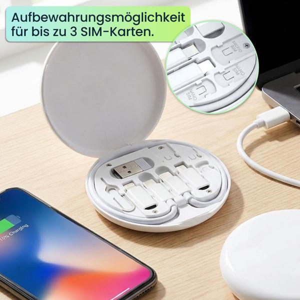 Multi-Ladekabel-Set: USB-Ladeadapter, universell & schnell – Ein praktisches Reise-Ladegerät für alle Smartphones & Tablets, Universal-Ladekit