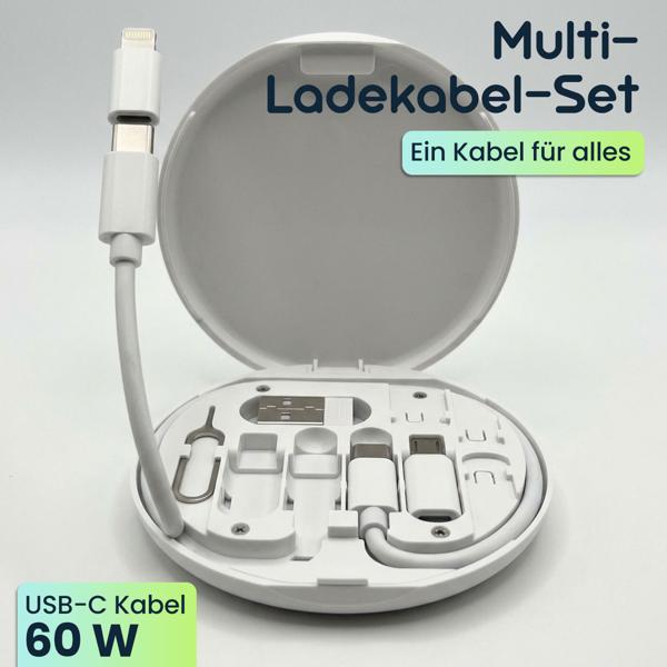 Multi-Ladekabel-Set: USB-Ladeadapter, universell & schnell – Ein praktisches Reise-Ladegerät für alle Smartphones & Tablets, Universal-Ladekit