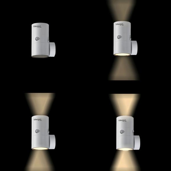 2er-Set Steckdosen Nachtlicht Weiss dimmbar: Intelligente Nachtlampe mit PIR & Dämmerungssensor für sichere Orientierung im Dunkeln