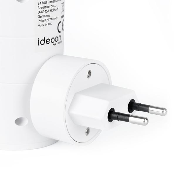 2er-Set Steckdosen Nachtlicht Weiss dimmbar: Intelligente Nachtlampe mit PIR & Dämmerungssensor für sichere Orientierung im Dunkeln