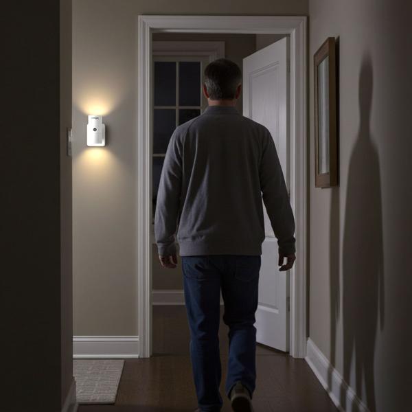 Socket night light white dimmable: Intelligent night light with PIR & twilight sensor for safe orientation in the dark