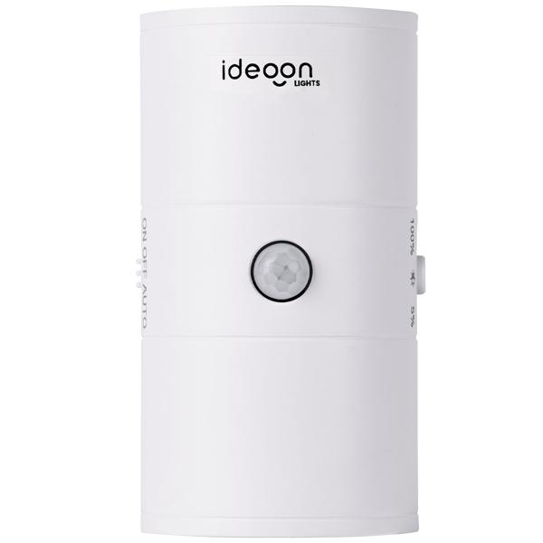 2er-Set Steckdosen Nachtlicht Weiss dimmbar: Intelligente Nachtlampe mit PIR & Dämmerungssensor für sichere Orientierung im Dunkeln