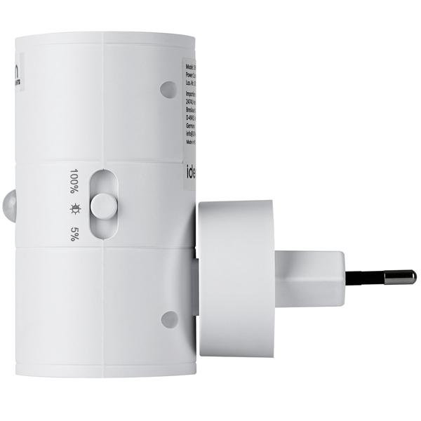 2er-Set Steckdosen Nachtlicht Weiss dimmbar: Intelligente Nachtlampe mit PIR & Dämmerungssensor für sichere Orientierung im Dunkeln