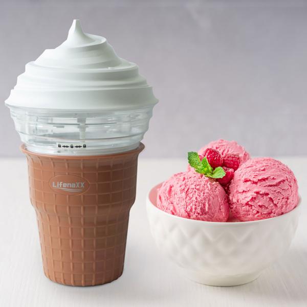 Machine à glace design 450 ml : Glacier, rapide & facile - Idéal pour des glaces crémeuses, sorbets & frozen yogurt à la maison