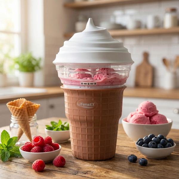 Design ice cream maker 450 ml: Glacé maker, quick & easy - Ideal for creamy ice cream, sorbet & frozen yogurt at home