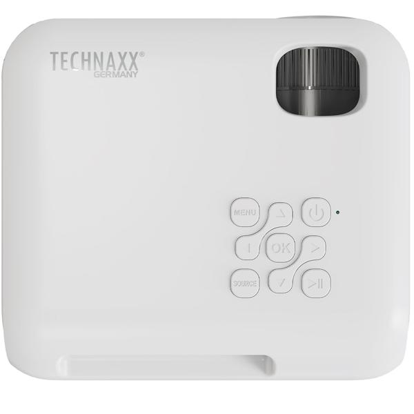 Projecteur Home Cinéma Full-HD 1080p - Streaming 5G WiFi & Bluetooth - Haut-parleurs 3W - Télécommande - Applications préinstallées Netflix YouTube