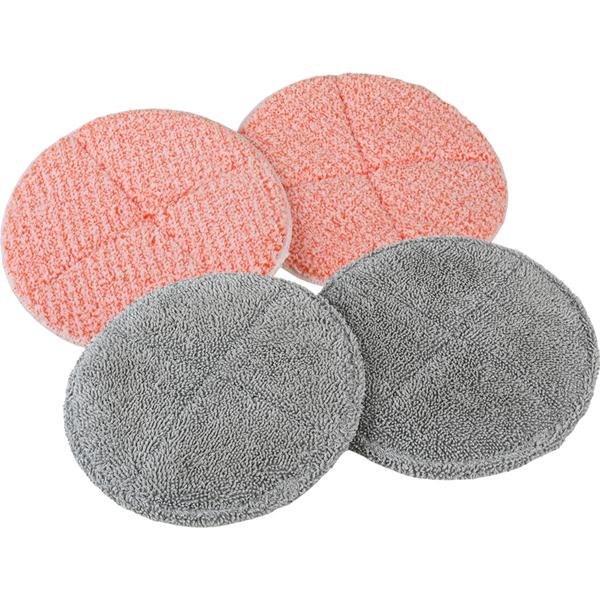 4er-Set Wischpads: Ersatz-Pads für Akku-Poliermaschine CH9996 - Für streifenfreie Ergebnisse, hochwertig für Parkett, Fliesen, Laminat