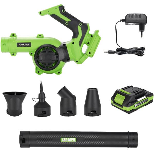 20V Akku-Laubbläser: Das Handheld 4 in 1 Kraftpaket für mühelose Gartenarbeit und schnelle Reinigung - Perfekt für Haus, Garten und Terrasse