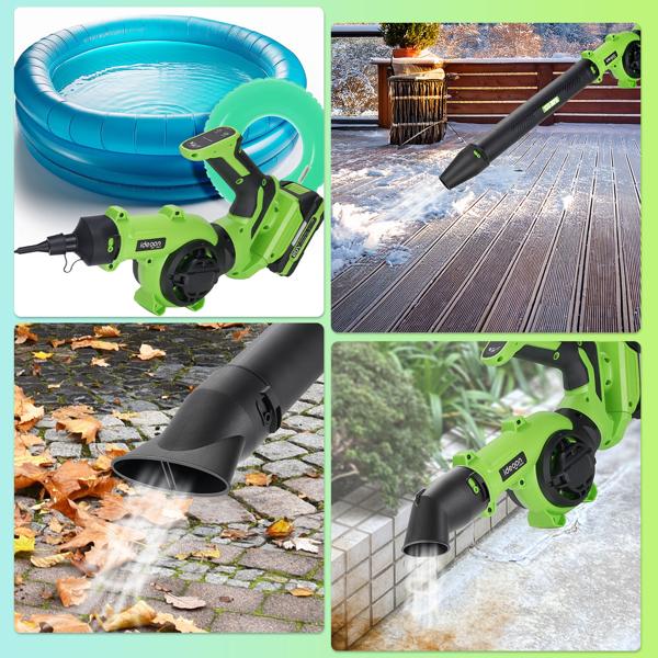 20V Akku-Laubbläser: Das Handheld 4 in 1 Kraftpaket für mühelose Gartenarbeit und schnelle Reinigung - Perfekt für Haus, Garten und Terrasse