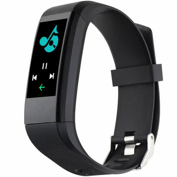 Elegant, slim fitness watch, color display (black) - heart rate, sleep, steps & Bluetooth - fitness tracker wristband for precise activity data