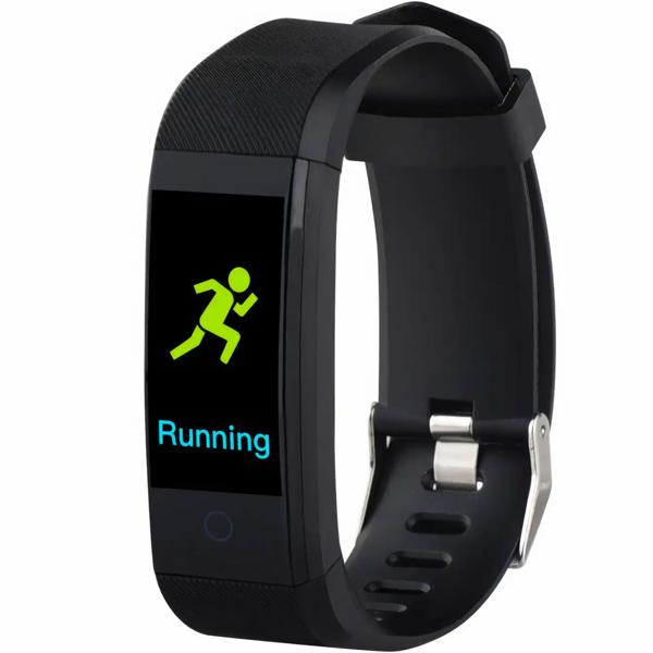 Elegant, slim fitness watch, color display (black) - heart rate, sleep, steps & Bluetooth - fitness tracker wristband for precise activity data