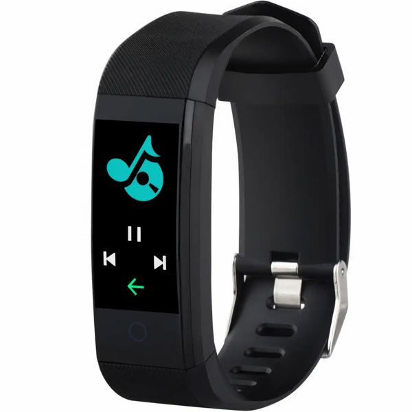 Elegant, slim fitness watch, color display (black) - heart rate, sleep, steps & Bluetooth - fitness tracker wristband for precise activity data