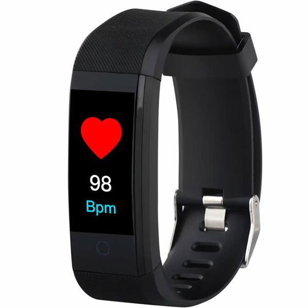 Elegant, slim fitness watch, color display (black) - heart rate, sleep, steps & Bluetooth - fitness tracker wristband for precise activity data