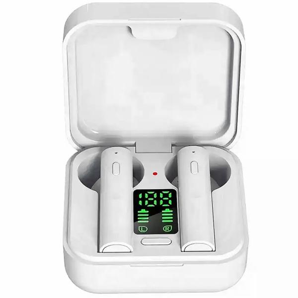 Wireless in-ear headphones with solar charging box, white: Bluetooth 5.0, touch control - A stylish companion for music & telephony without cable clutter