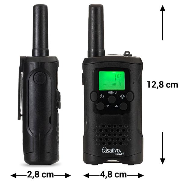 set of 2 PMR radios with VOX & flashlight, 10km range