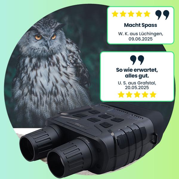 Binokulares Nachtsichtgerät mit 4k-Videokamera, bis 700m IR-Sichtweite