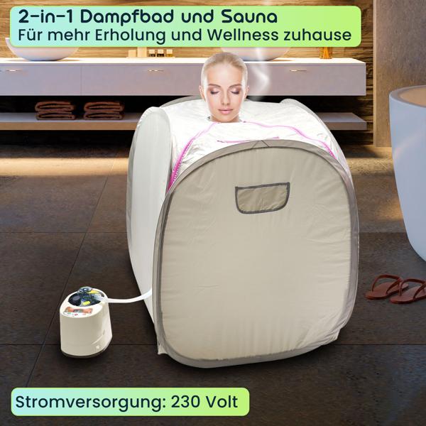 Mobile Heim-Sauna und Dampfbad, 1000 Watt