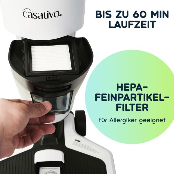 2-in-1 Boden-Wischsauger mit HEPA-Filter, 220 W, 550ml, Akkubetrieb