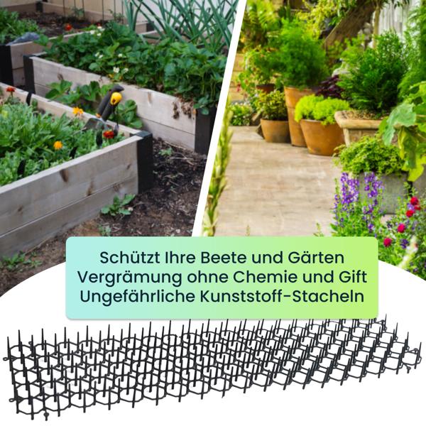 12er-Set Barriere-Gitter mit Spikes zur Tierabwehr