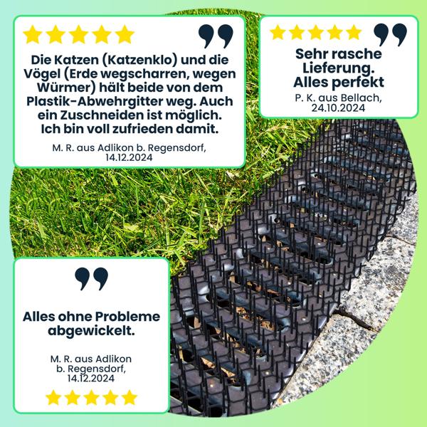 12er-Set Barriere-Gitter mit Spikes zur Tierabwehr