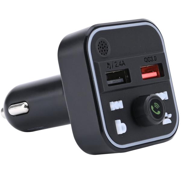 FM Transmitter mit Bluetooth 5 und Freisprechfunktion, USB-A Ladeports